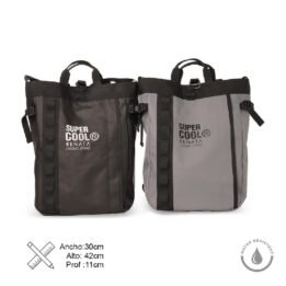 MI101513 - MOCHILA GREY & BLACK IMPERMEABLE MATERIAL UP