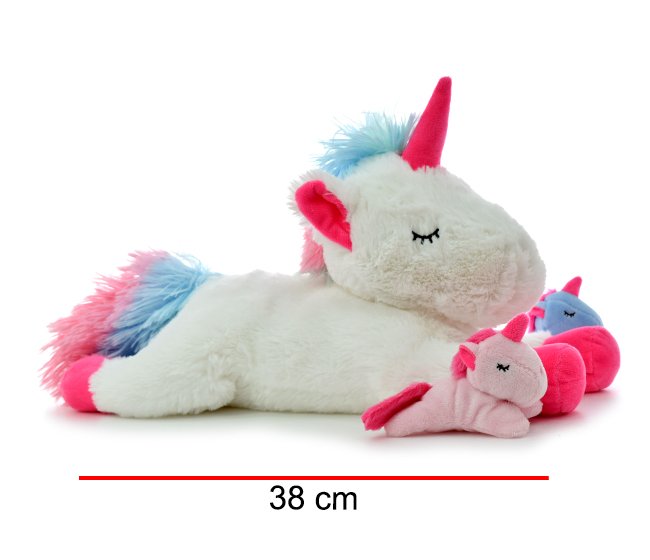 MI1668 - MAMA UNICORNIO CON 2 HIJOS 38CM - Imagen 2
