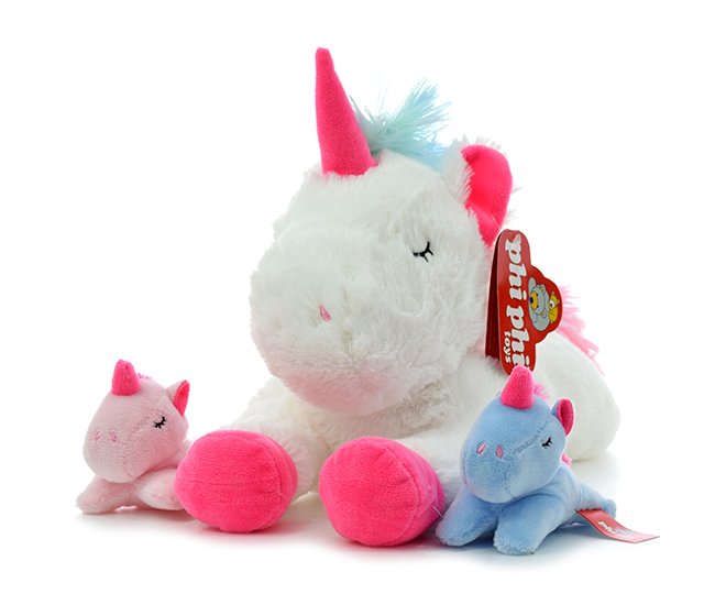 MI1668 - MAMA UNICORNIO CON 2 HIJOS 38CM - Imagen 3